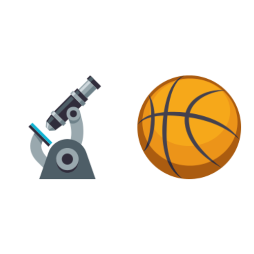 🔬🏀 Emoji Domain EmojiOne rendering